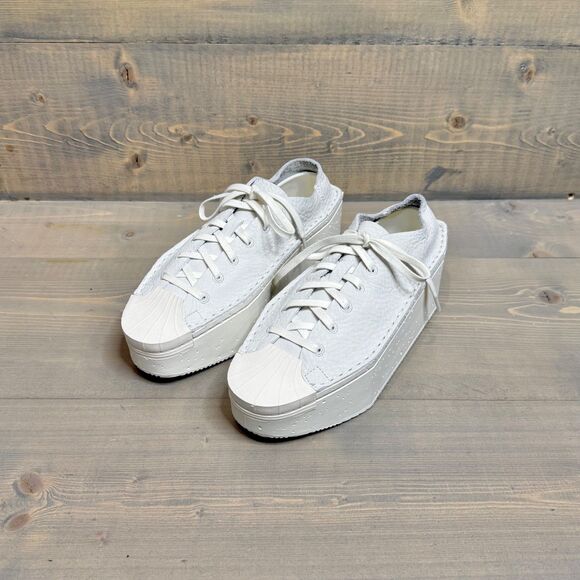 Y-3 Kyasu Low Cream White Suede Leather Platform Sneakers Women's 6, EU 37 1/3 - Picture 2 of 8